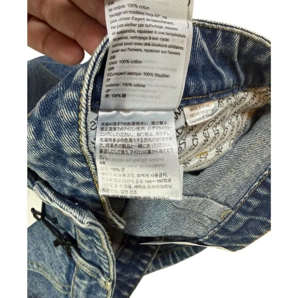 WeSC Denim Carpenter Shorts Mens Size 34 (36 Actual) Carpenter Pocket Jorts Jean